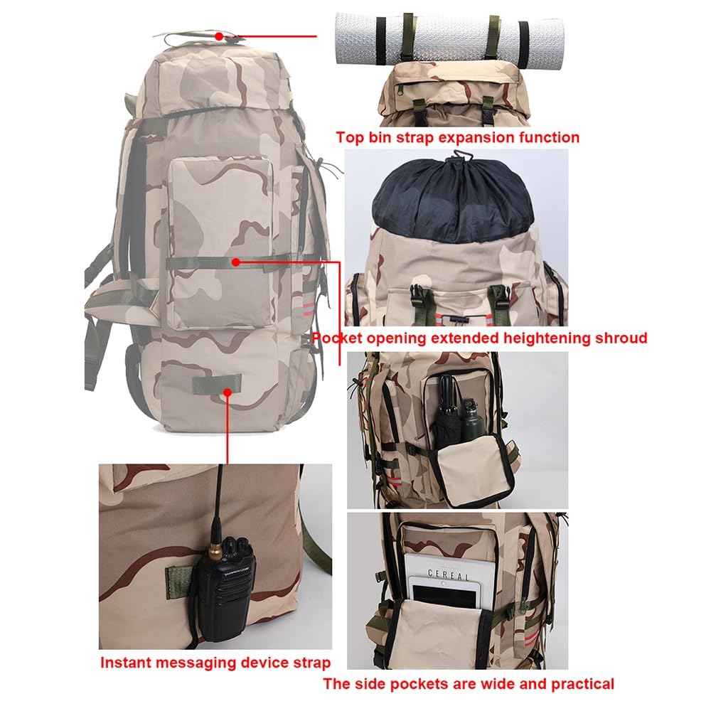 ILOOXI blue outdoor backpack ready for versatile travel and trekking.