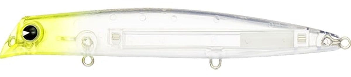Ima Komomo SF-125 Chart Crown Clear lure, front view, ideal for shallow water casting.