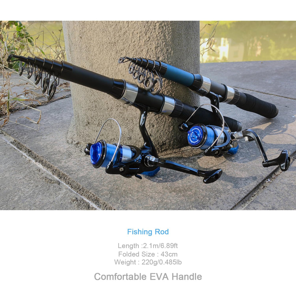 LOEIBMIRY 2-Pack Telescopic Rods and Reels product image 2