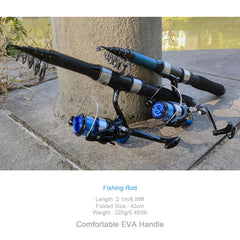 LOEIBMIRY 2-Pack Telescopic Rods and Reels product image 2