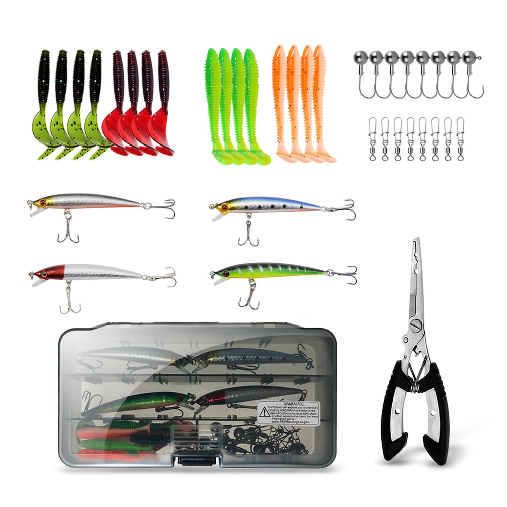 All contents of LOEIBMIRY 2-pack fishing kit - image