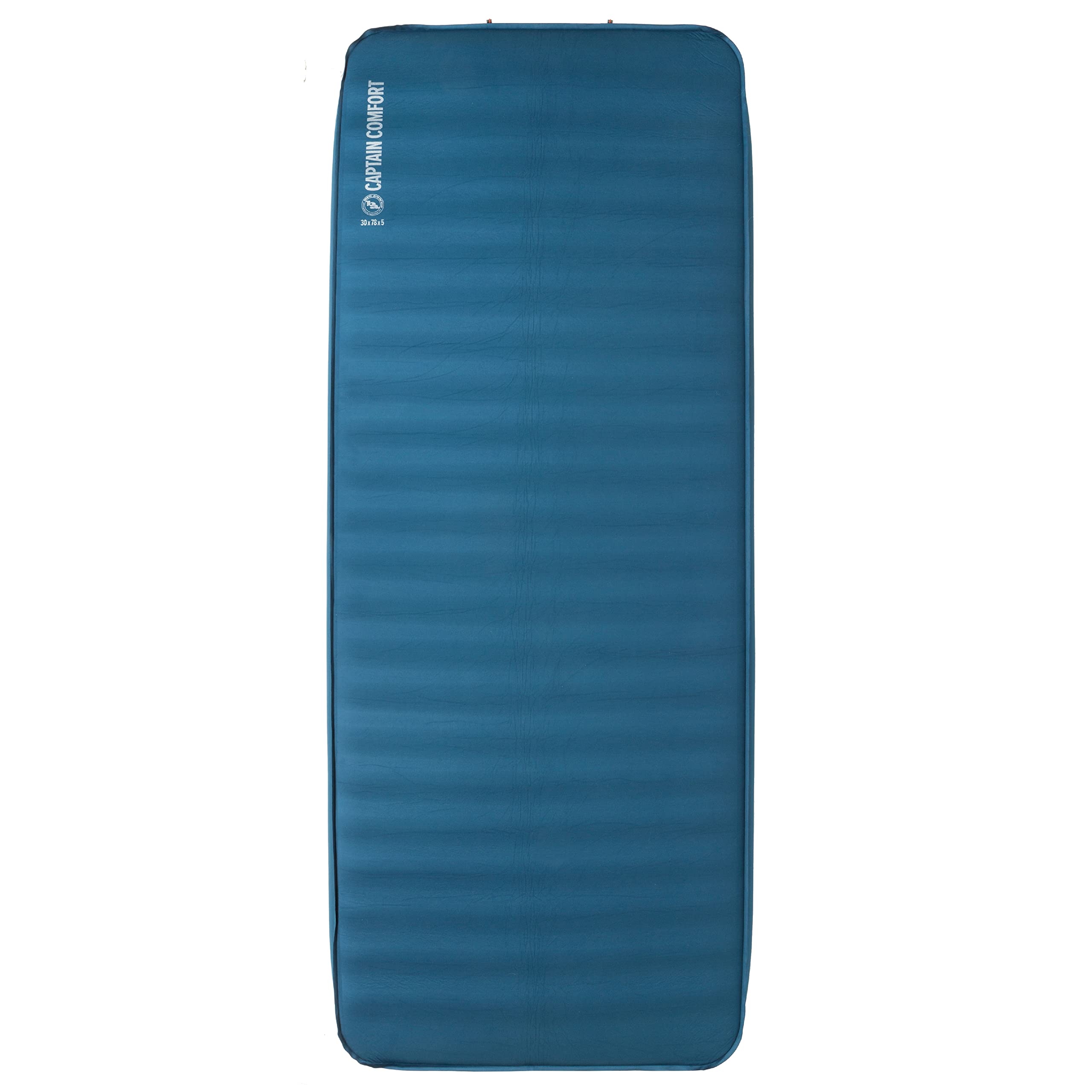 Big Agnes Captain Comfort Deluxe Camp | Supremely Comfortable, All-Weather, Self-Inflating Sleeping Pad, Extra Wide Long, Gibraltar Sea