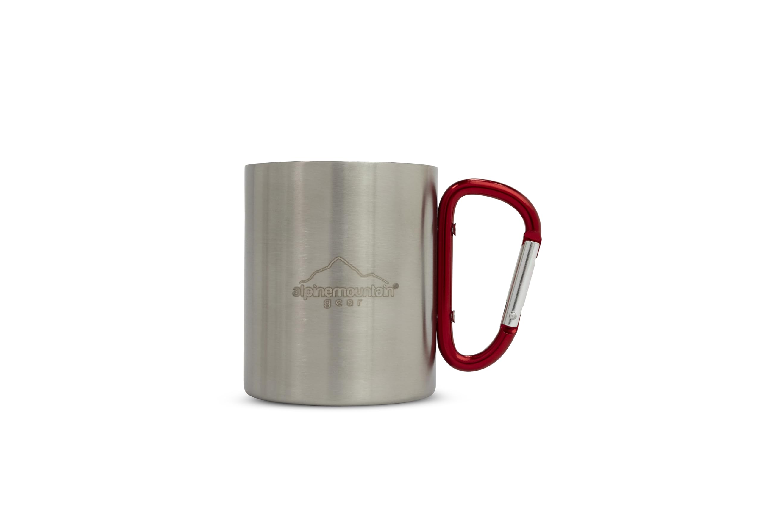 Alpine Mountain Gear Stainless Steel Carabiner Mug — 9 oz Camping Cup by Caddis Sports