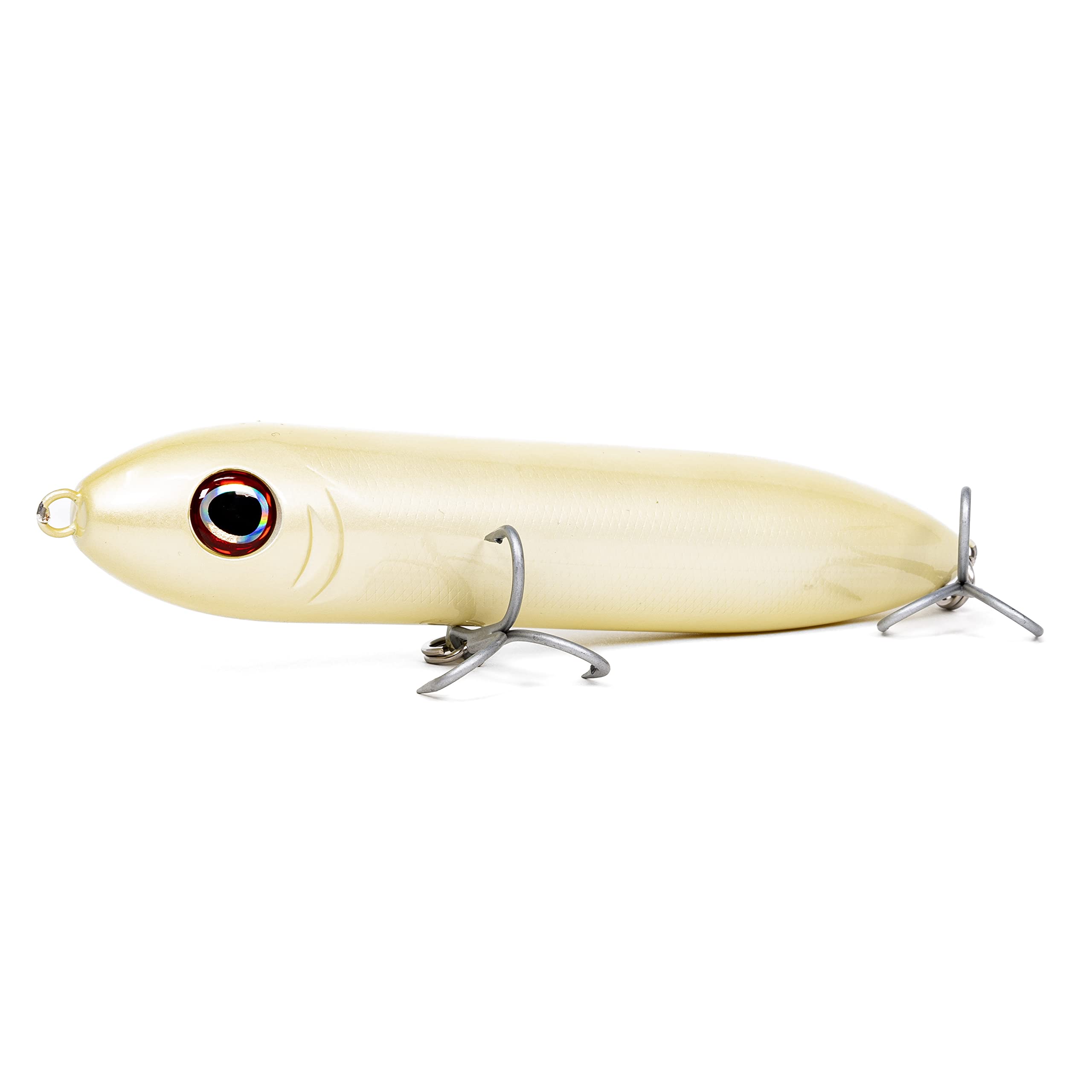 Dark Matter Astro Spook - Bone Color 7-in Topwater Walk-the-Dog Lure for Bass & Inshore Fishing