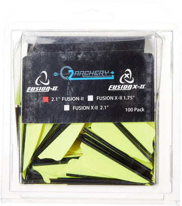 Q2i Fusion-II Shield Cut Arrow Vanes Neon Yellow – Pack of 100