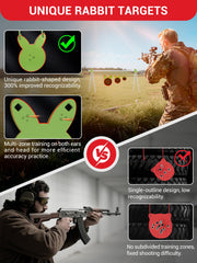 3/8'' AR500 Steel Target Combo Set, 3PC 4’’/6’’/8’’ Gong Shooting Targets Hanging Kit, Includes Hooks, Lock Pins, Leg Brackets, Paper Targets, Fits 1" OD EMT Conduit