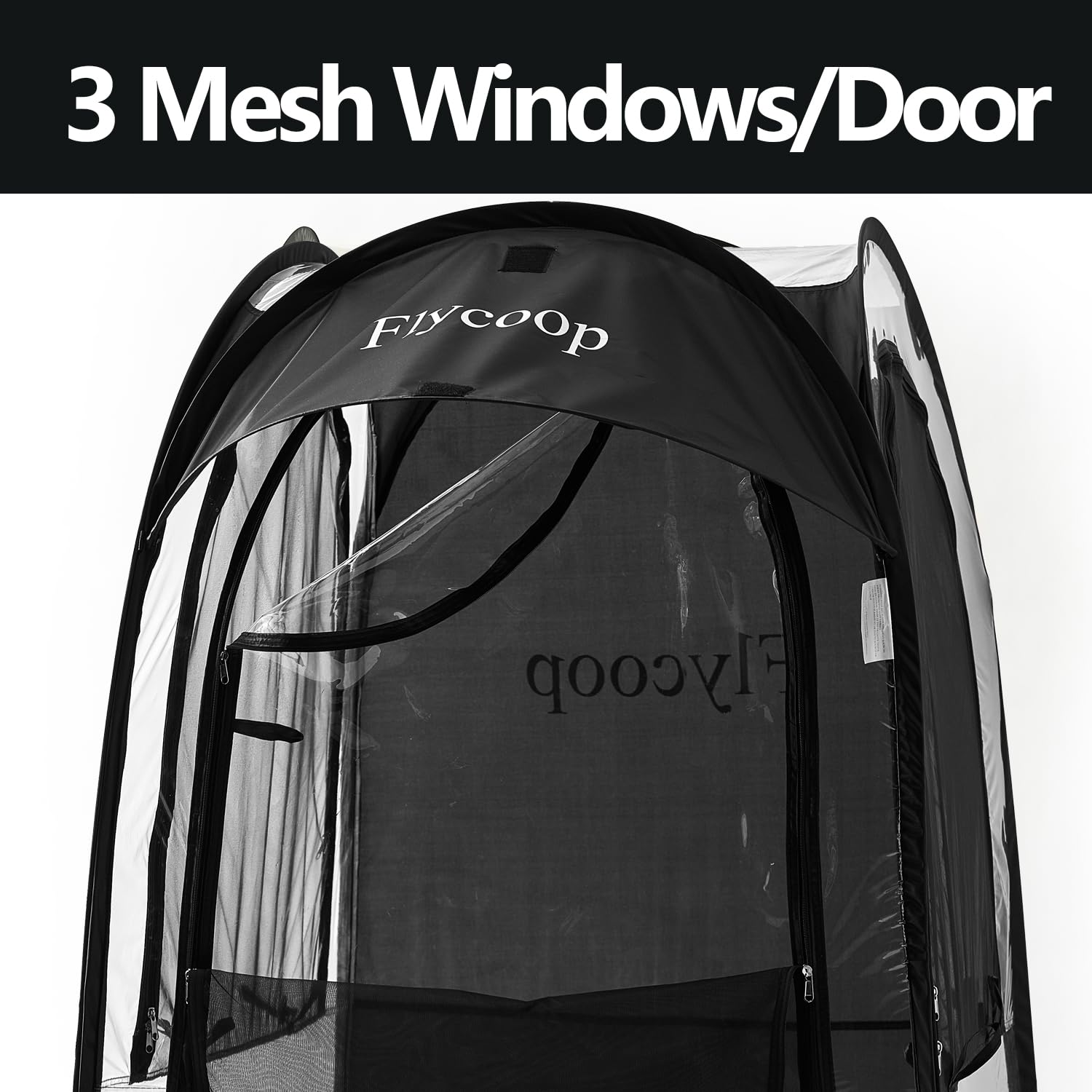Flycoop Sports Pop-Up Shelter — 38.2 x 38.2 x 63 in Portable Weather Pod