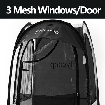 Flycoop Sports Pop-Up Shelter — 38.2 x 38.2 x 63 in Portable Weather Pod