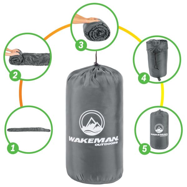 wakeman mummy sleeping bag dimensions 83 by 28 inches for roomy comfort