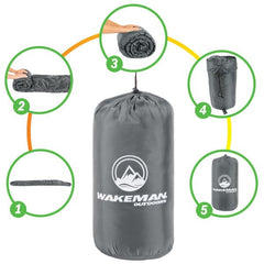 wakeman mummy sleeping bag dimensions 83 by 28 inches for roomy comfort