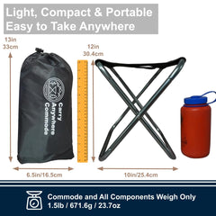 Carry Anywhere Commode – Ultralight Folding Toilet for Potty Training, Camping, Hiking & Travel