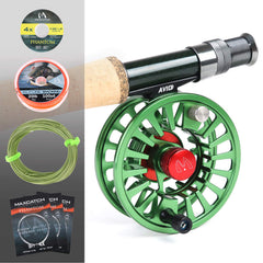 Maximumcatch Premier Fly Rod & Reel Combo — 9' 7WT, Half-Handle Rod, Green AVID Reel
