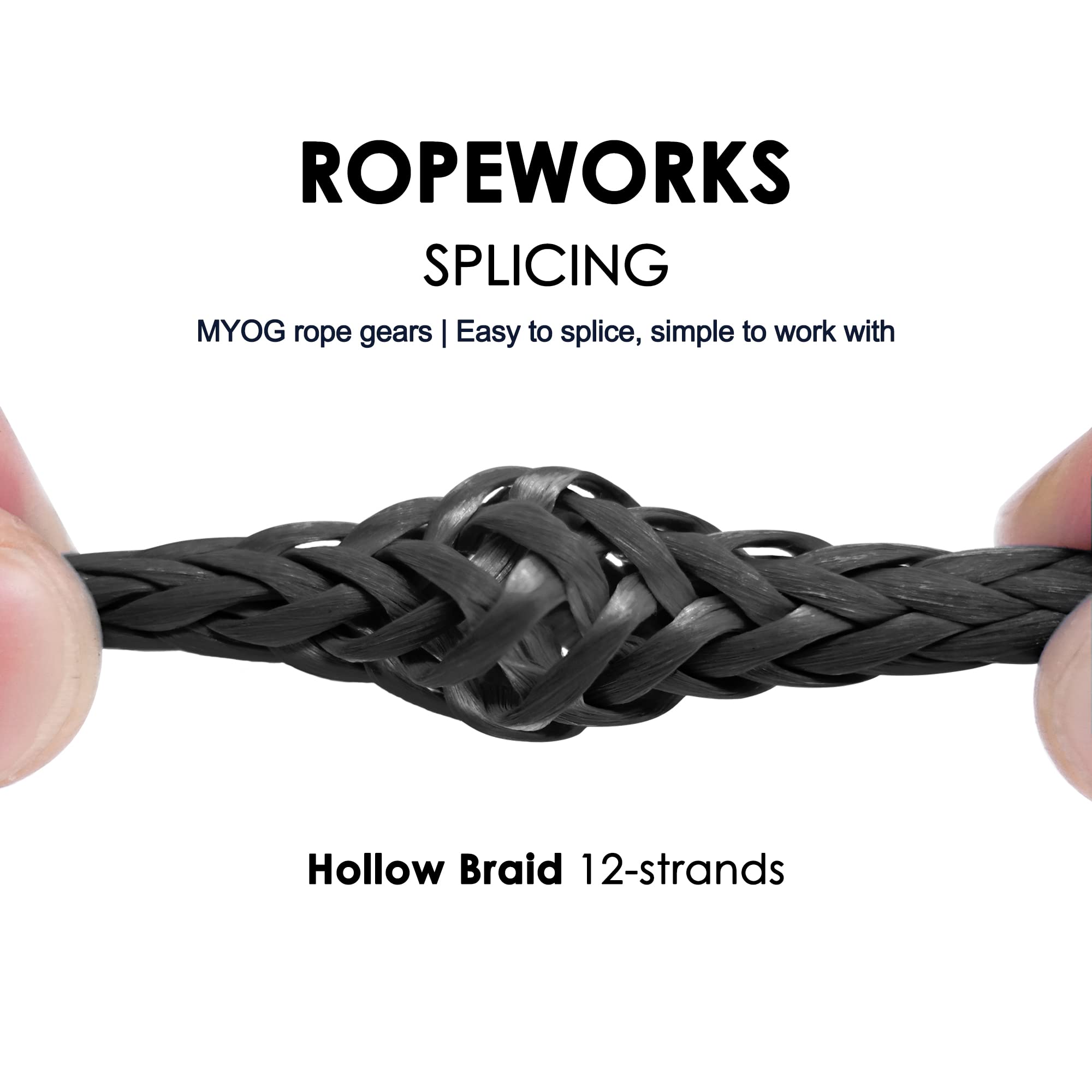 Emma Kites UHMWPE braided cord ridgeline secured for outdoor use