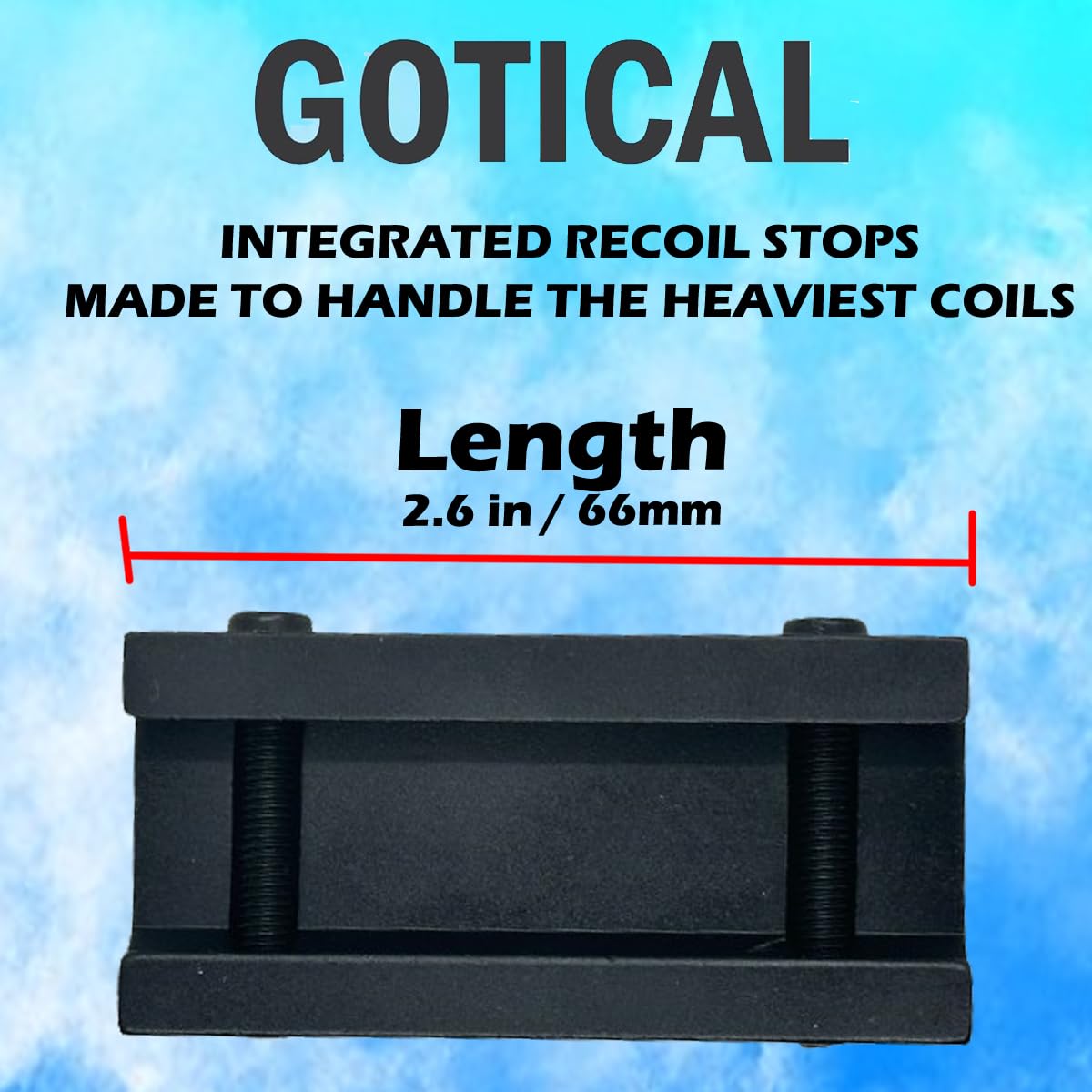 Gotical Picatinny Riser Mount - Adjustable Height, Quick Release | 1.57in L, 5 Slots, Rise 0.9-1.2in (PO1 Quick Release)