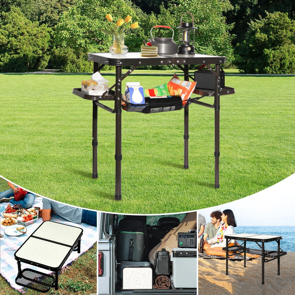 Koldan waterproof surface resists spills for quick cleanup during camping.