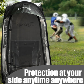 Flycoop Sports Pop-Up Shelter — 38.2 x 38.2 x 63 in Portable Weather Pod