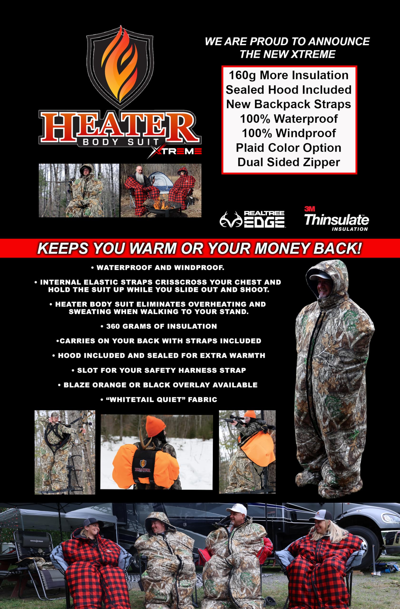 Heater Body Suit Xtreme XL | Ultimate Cold-Weather Hunting Garment