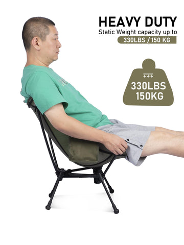 WildCall Lightweight Folding Camping Chair — Anti-Sinking Feet, Portable Beach & Camp Chair
