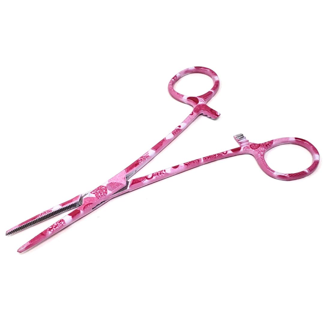 IMED SCIENTIFIC fly fishing serrated pliers with locking mechanism for secure hook removal.
