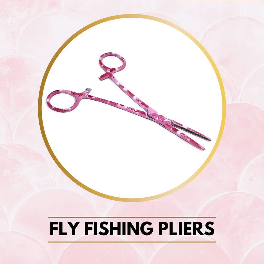 IMED SCIENTIFIC hemostat forceps for precise hook extraction from fish mouths.
