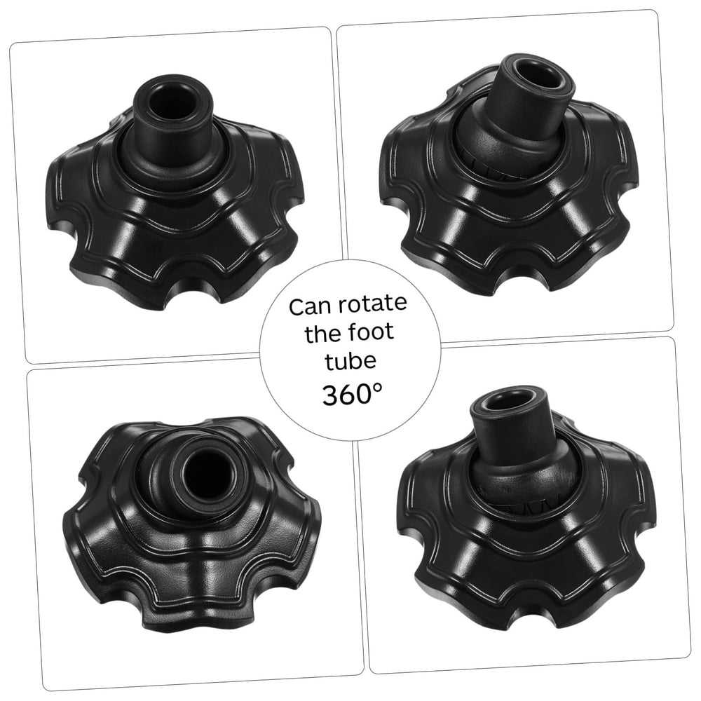 IMIKEYA anti slip leg caps minimize sinking in soft ground.