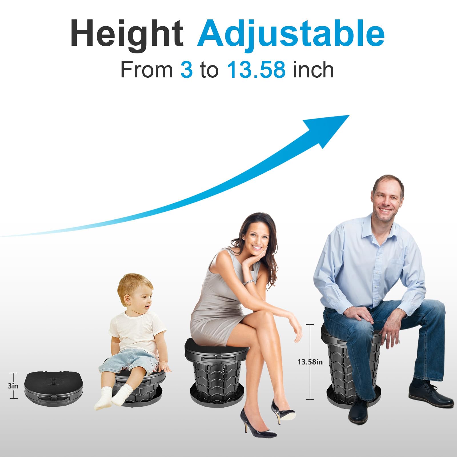 imodomio portable camping toilet features a sturdy base for stability on rough terrain