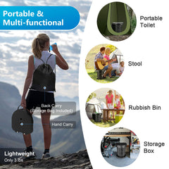 imodomio portable toilet includes handle and drawstring bag for simple carrying