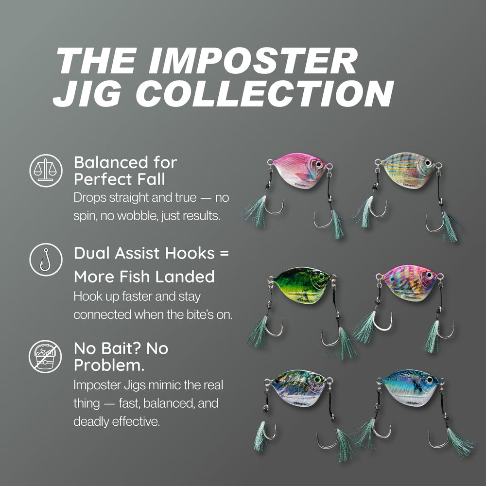 Inshore and offshore fishing with Imposter Jig Lane Snapper pattern