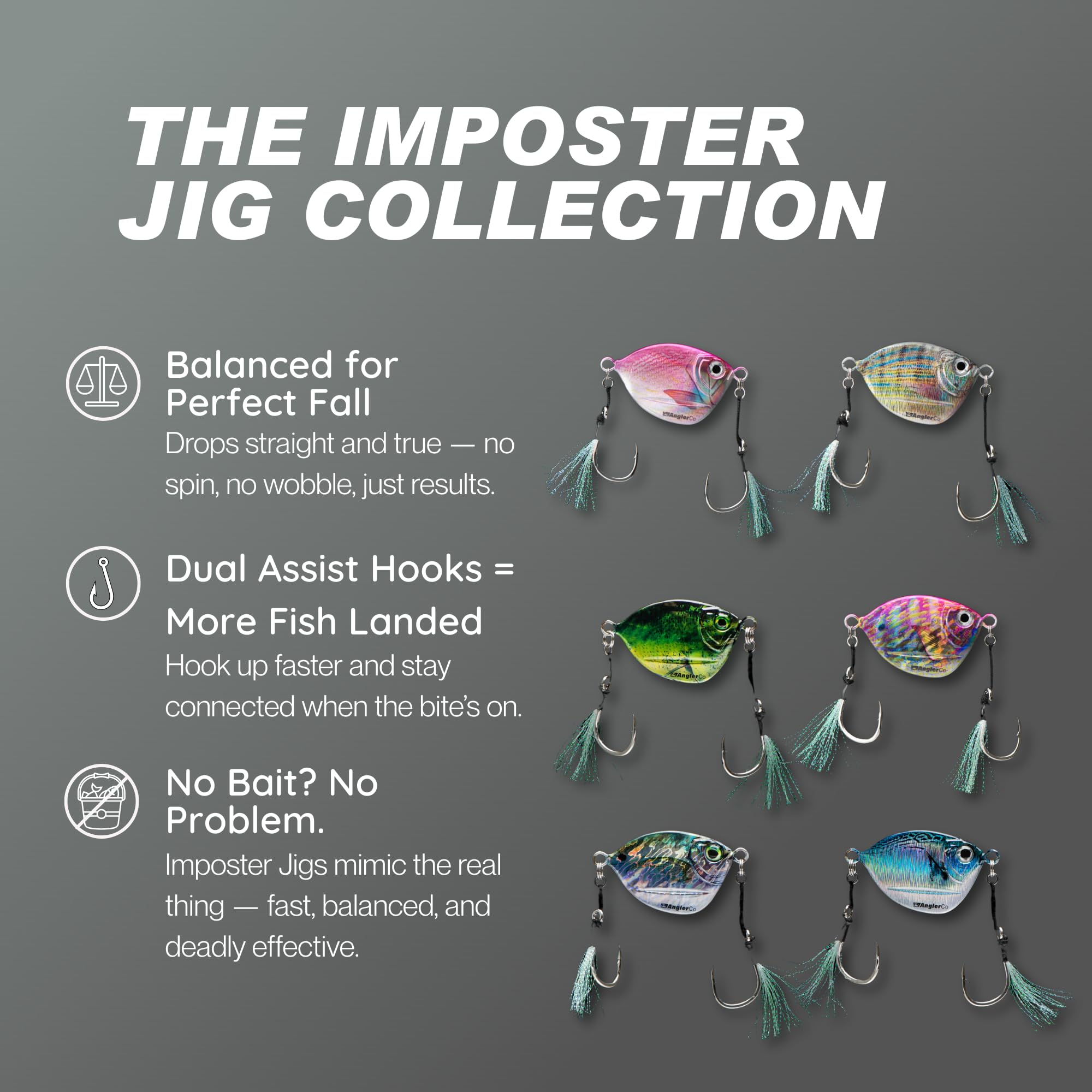 Overview of Imposter Jig Hornbelly glow finish for slow pitch