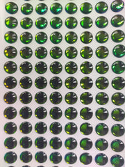 IMXPW 3D holographic fish eyes 8mm gradient green with self-adhesive backing for quick use