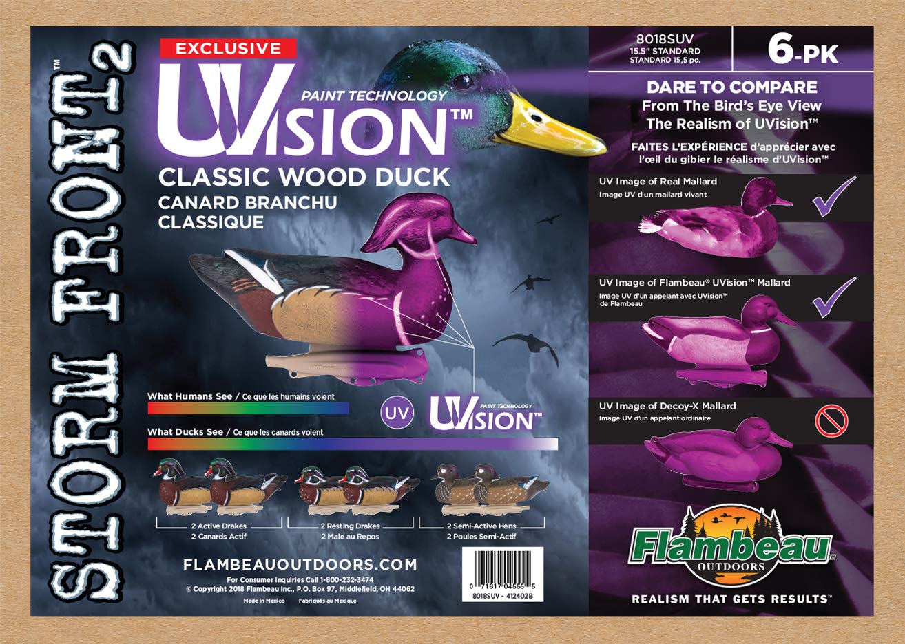 Durable, realistic wood duck decoys for on-water use