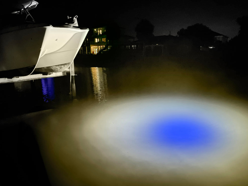 Incredible Underwater LED Lighting Mega-Watt Iris non-metal waterproof lens resists corrosion