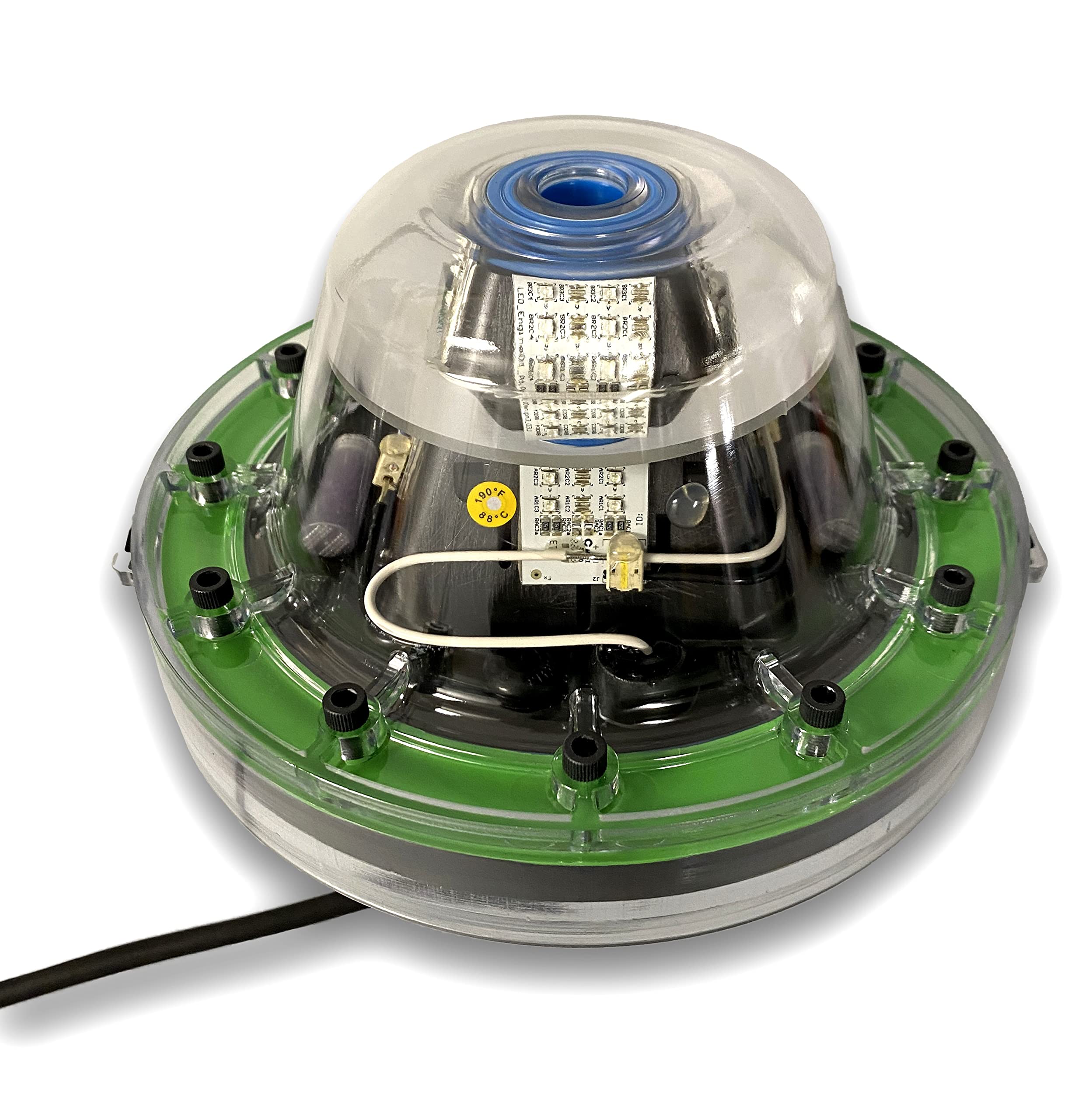 Incredible Underwater Lighting Mega-Watt Iris perimeter glow enhances depth perception at night