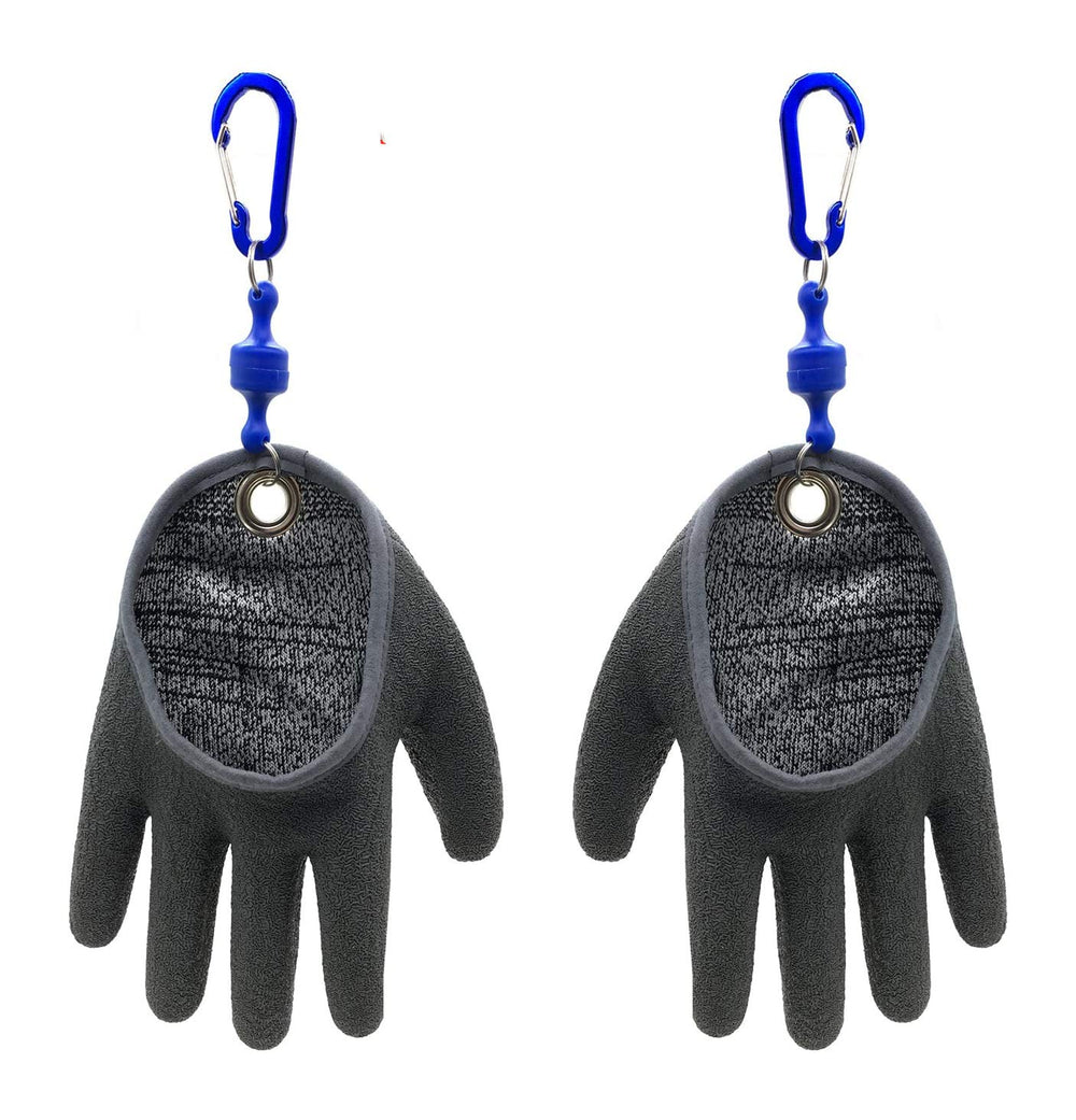 Inf-way fishing glove magnet release close-up showing rugged grip