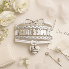 Infinity Collection Maid of Honor Bracelet detail shot reveals lobster clasp