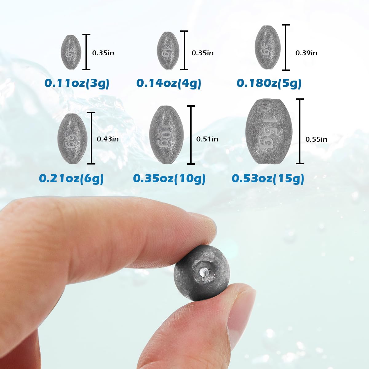 0.18 oz INFISHCEO fishing weights