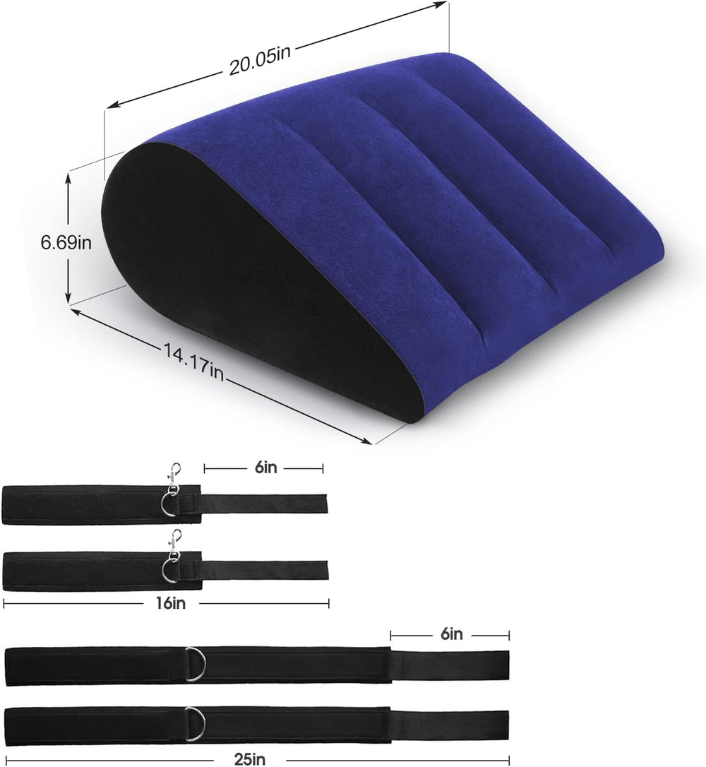 Inflatable Pillow knee-protection in action supports joints during rest