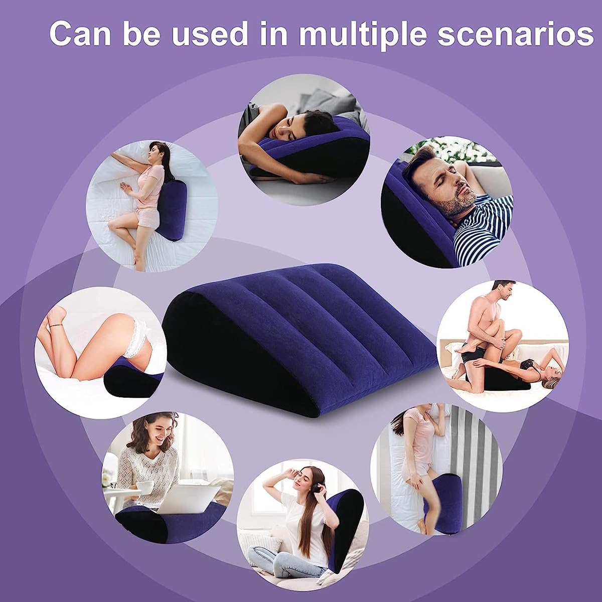 Inflatable Pillow knee-protection material closeup highlights eco-friendly fabric
