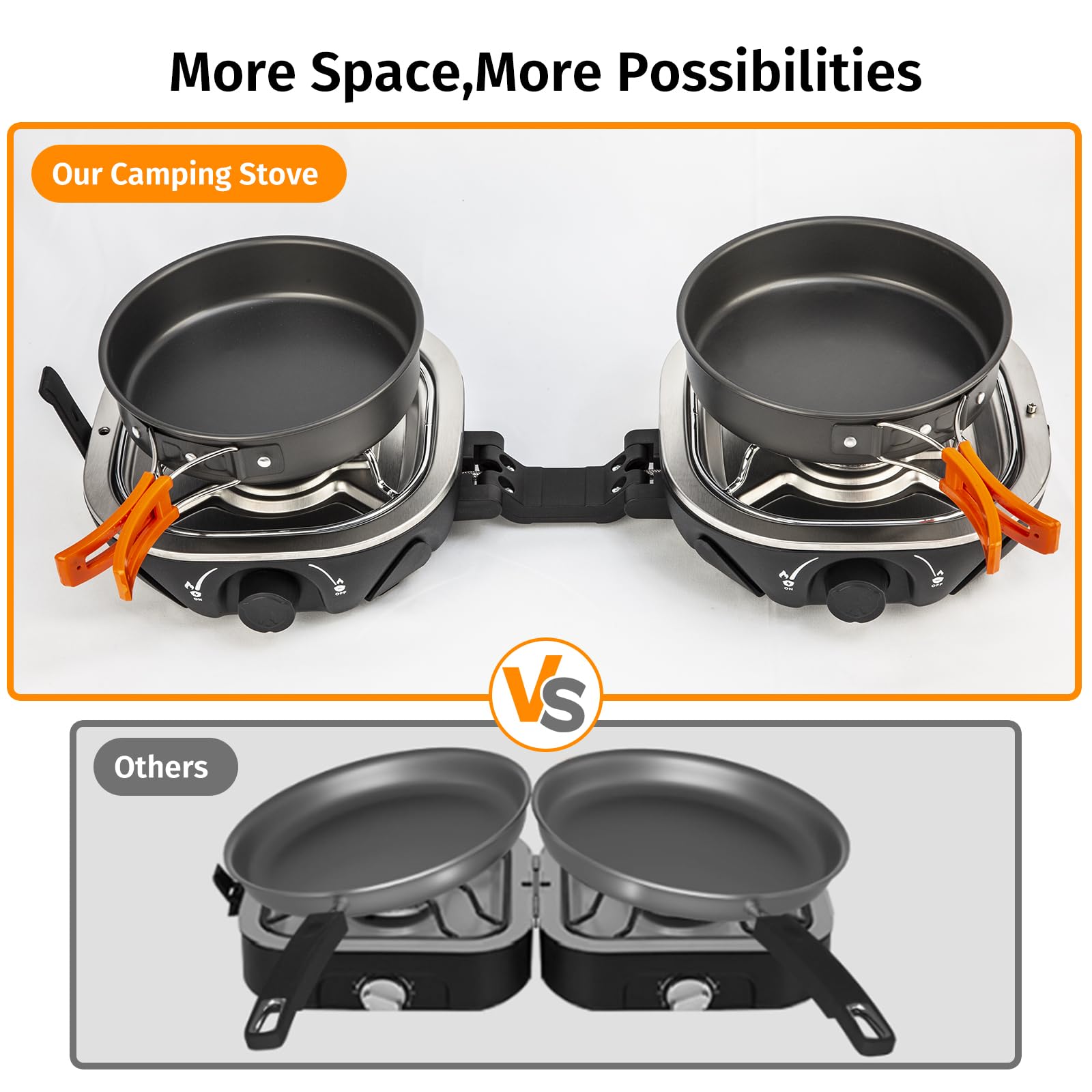 INFOOD propane-stove-piezo-ignition dual ignition reduces need for matches