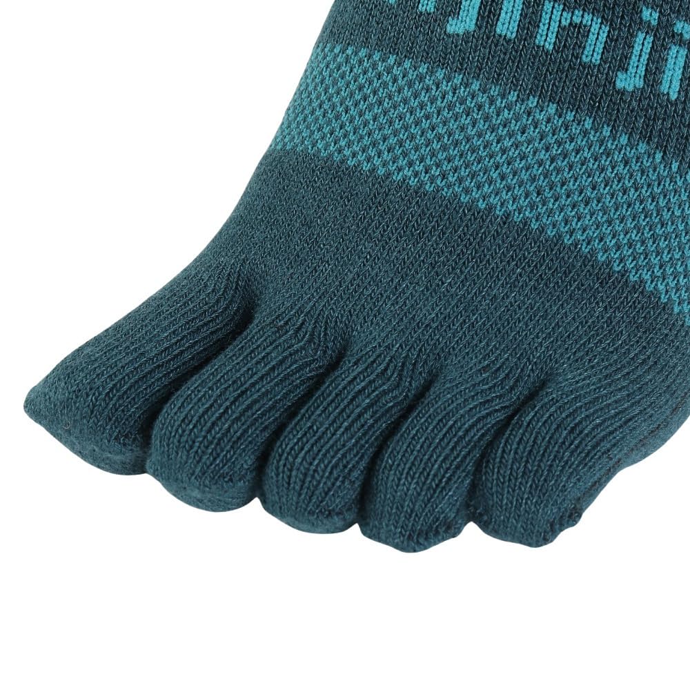 Injinji Trail Midweight Mini-Crew Midnight arch support aids stability.