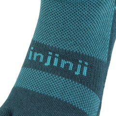 Injinji Trail Midweight Mini-Crew Midnight breathable knit fabric keeps feet comfortable.