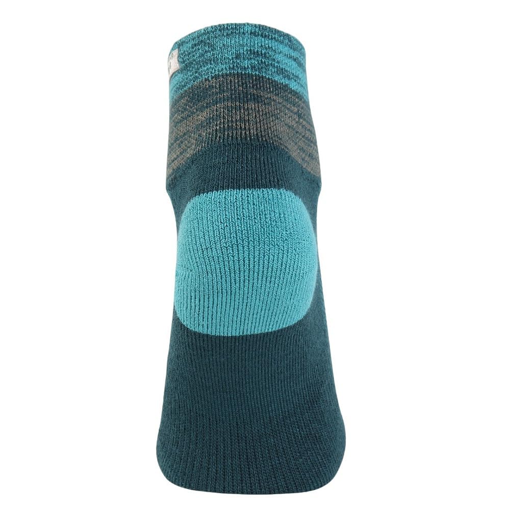 Injinji Trail Midweight Mini-Crew Midnight moisture-wicking yarn helps feet stay dry.