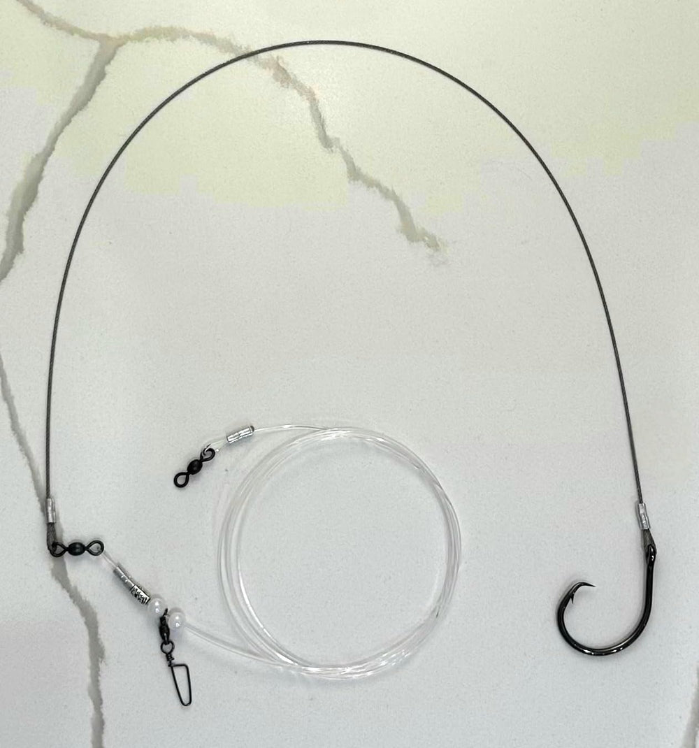 NOAA-compliant 10/0 inline circle hook on shark rig