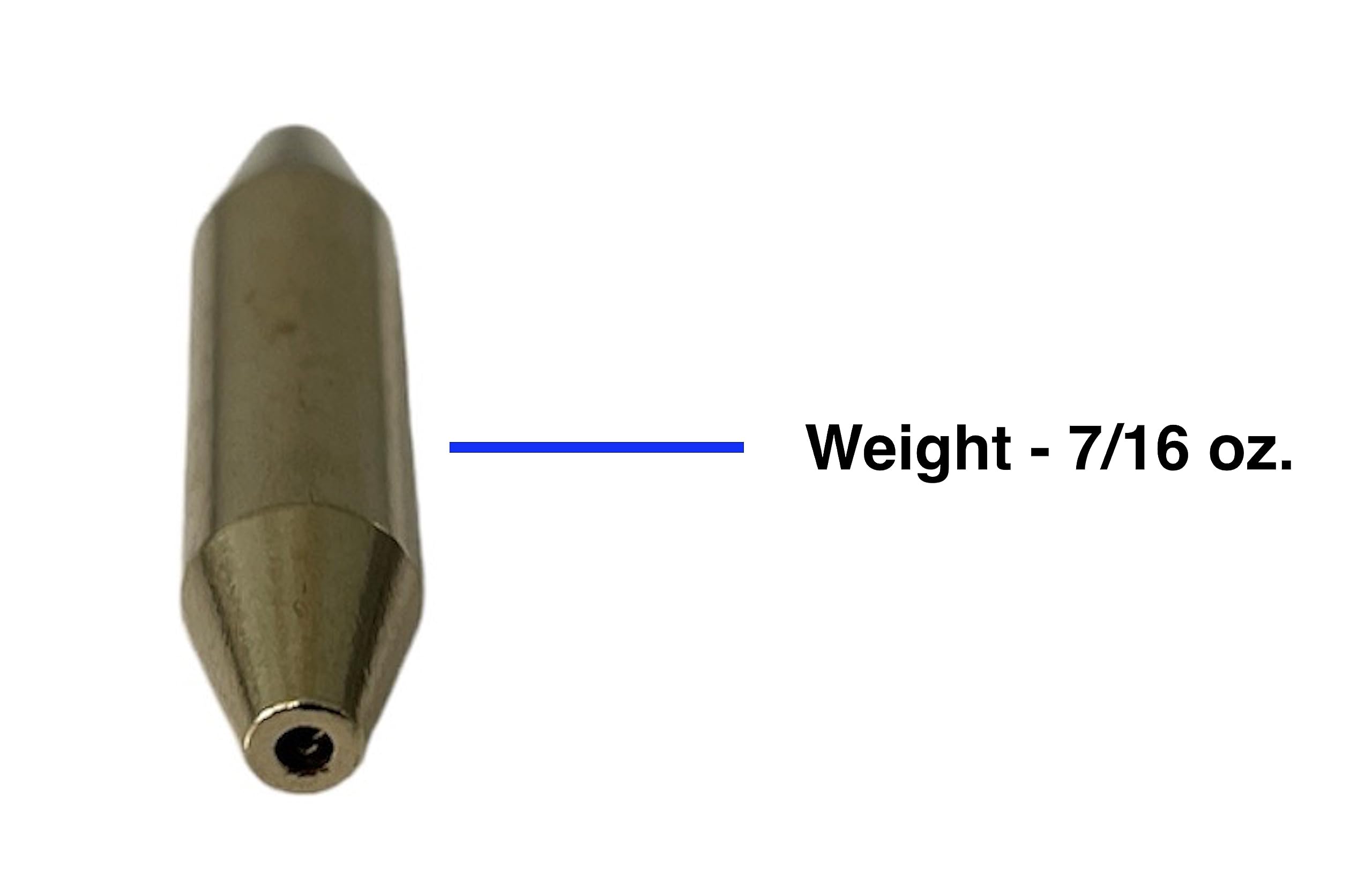 Inline spinner lure body brass 7/16 oz with bucktail parts – 30-pack