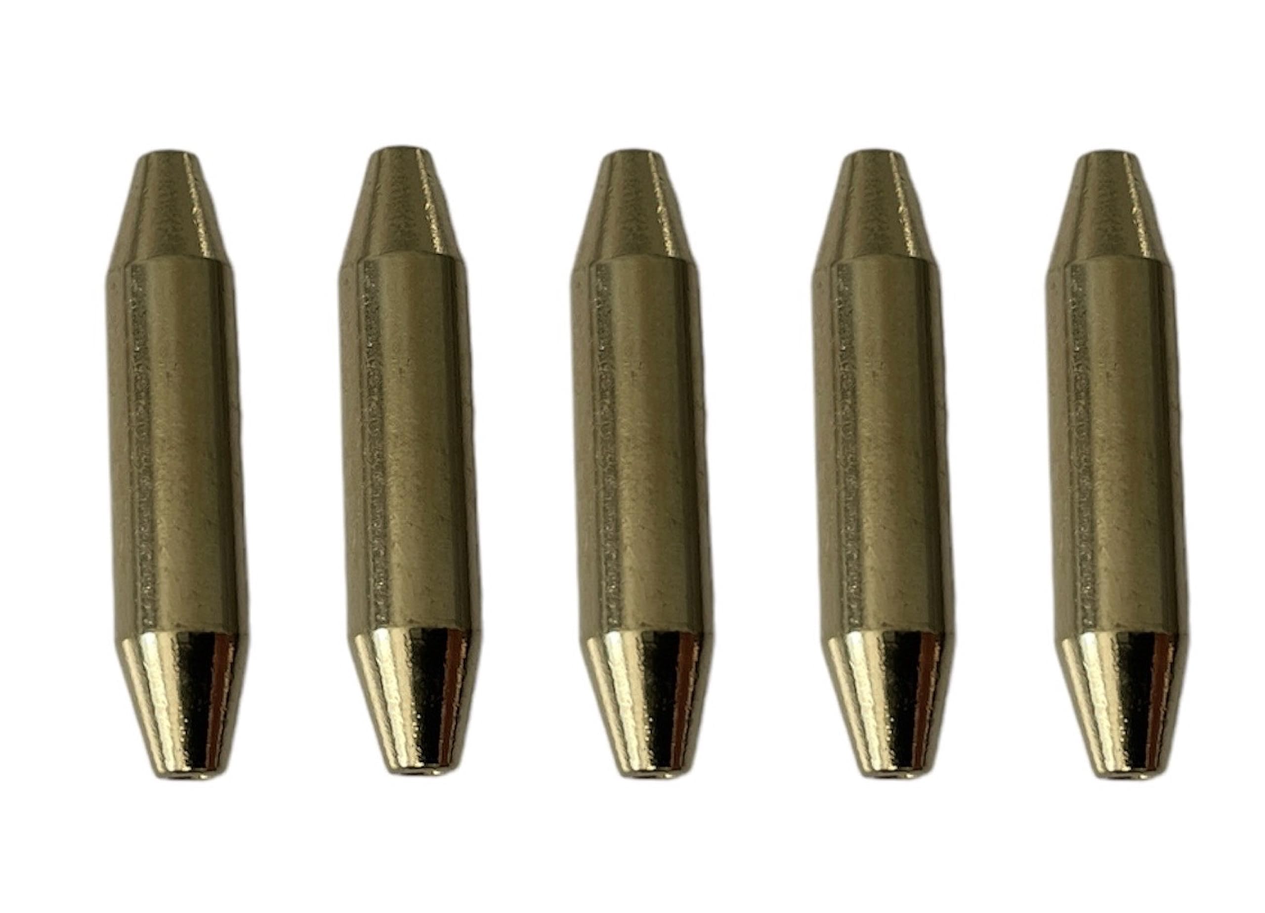 Brass inline spinner lure body - 10 pack