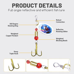 Carrying tackle box for storing 16-piece spinnerbait kit