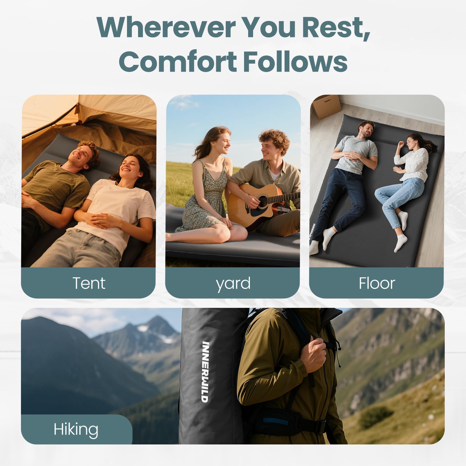 INNERWILD compact design weighs 15 pounds for easy packing and transport
