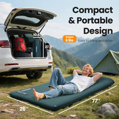 INNERWILD sleeping pad pillow detail showing integrated neck support for restful nights.