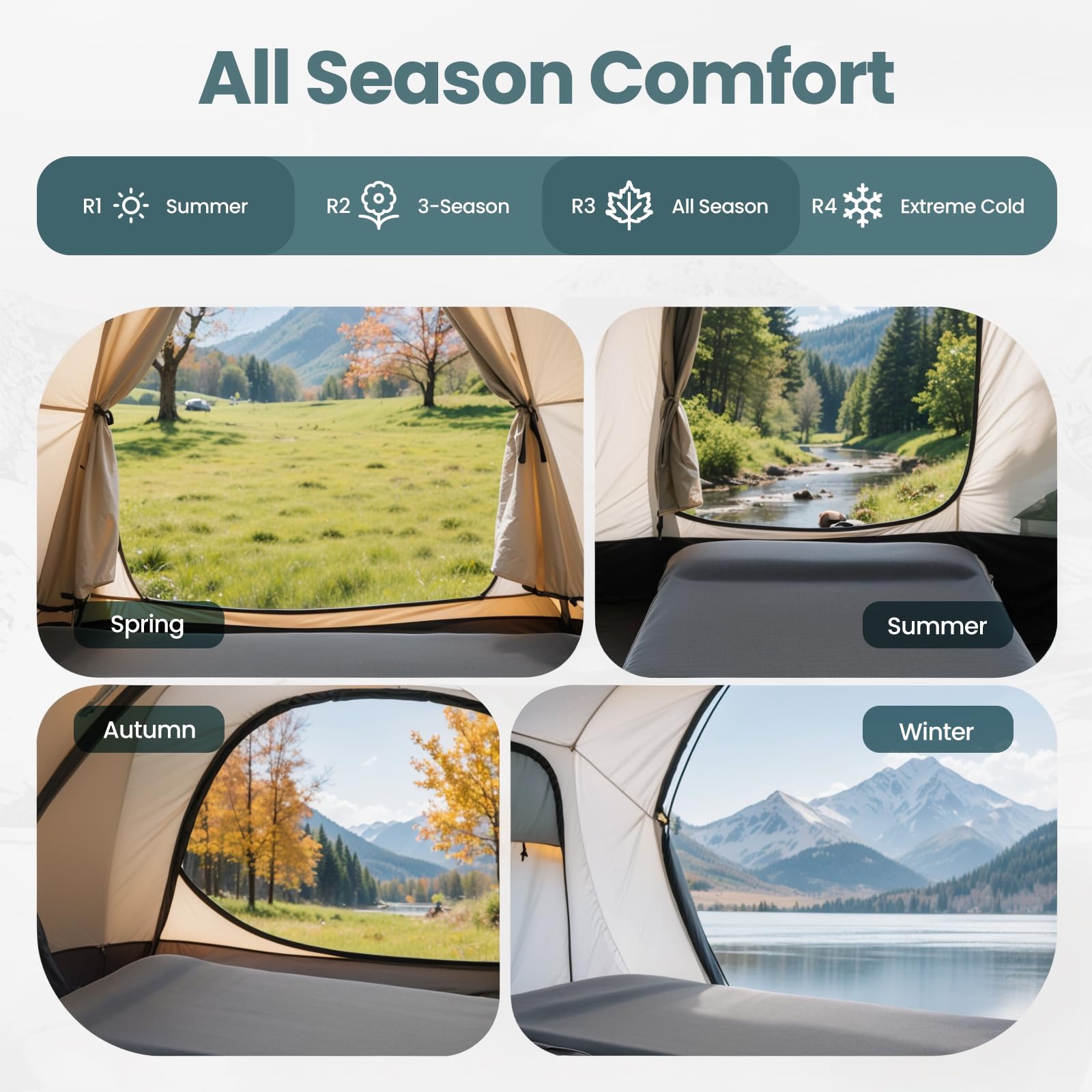 INNERWILD sleeping mat suited for car trips, tents, and home use