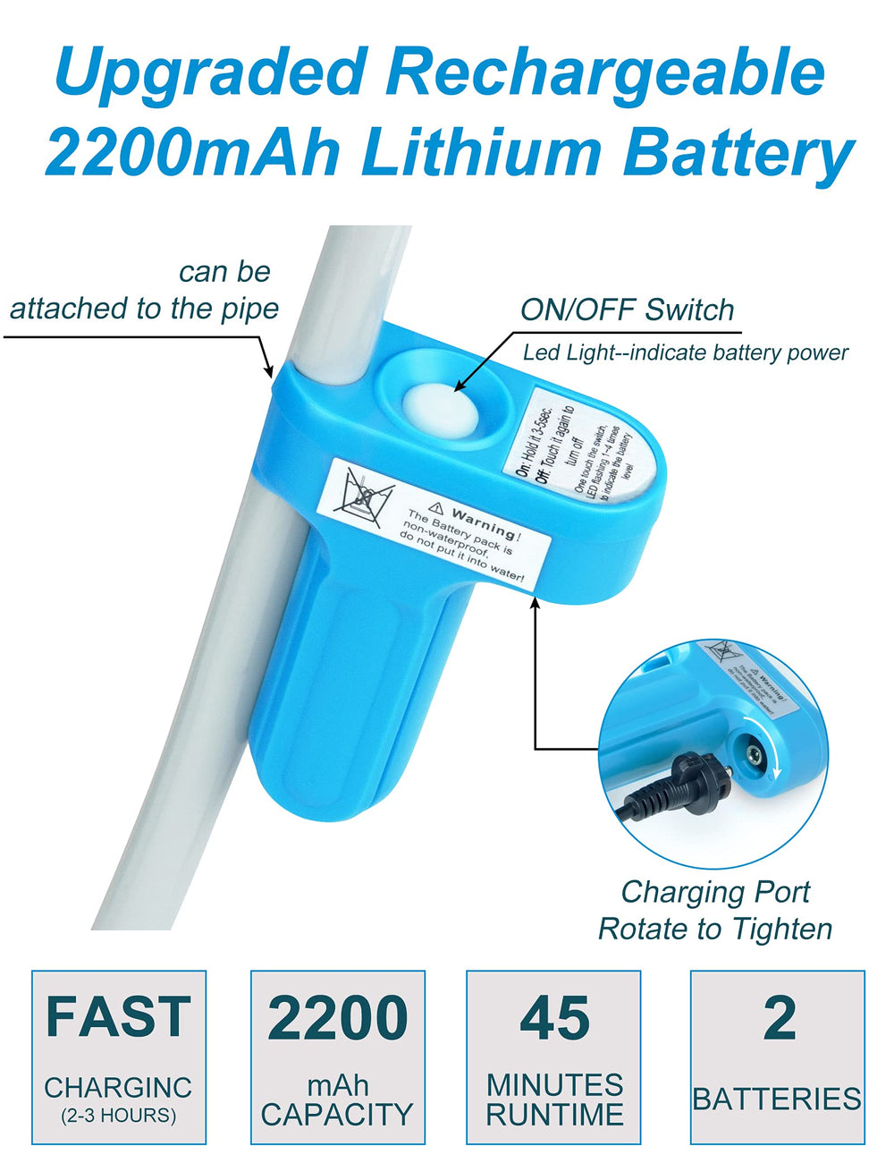 An innhom portable shower assembly-operation demonstrates fast setup and gentle water flow.